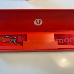 Lululemon Collective Pinnacle Never Lost Keychain Red with Box! New Unused
